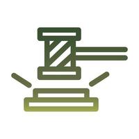 Isolated law hammer gradient style icon vector design