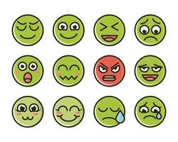 emoticon funny smiley faces expression icons set vector