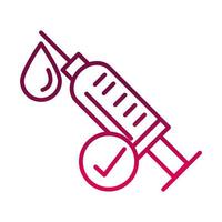 blood donation prevent spread of covid19 gradient icon vector