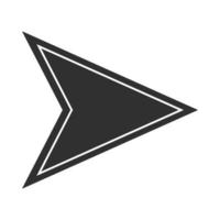 arrow cursor web click digital silhouette style icon vector