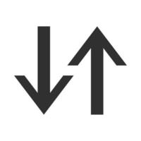 arrow direction related icon arrows point two sides silhouette style vector