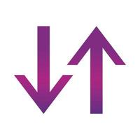 arrow direction related icon arrows point two sides gradient style vector