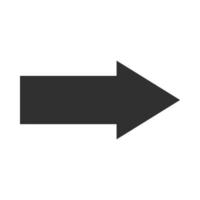 arrow direction related icon right pointed orientation silhouette style vector