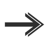 arrow direction related icon right pointed orientation double head silhouette style vector