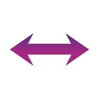 arrow direction related icon arrows point two sides gradient style vector