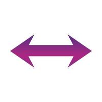 arrow direction related icon arrows point two sides gradient style vector