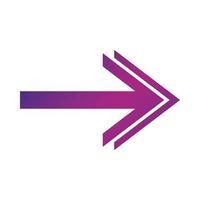arrow direction related icon right pointed orientation double head gradient style vector