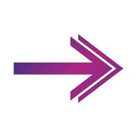 arrow direction related icon right pointed orientation double head gradient style vector