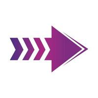 arrow direction related icon right pointed orientation gradient style vector