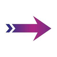 arrow direction related icon right pointed orientation gradient style vector