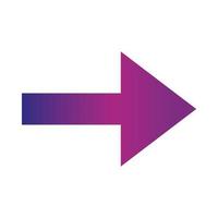 arrow direction related icon right pointed orientation gradient style vector
