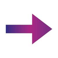 arrow direction related icon right pointed orientation gradient style vector