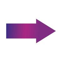 arrow direction related icon right pointed orientation gradient style vector