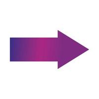 arrow direction related icon right pointed orientation gradient style vector