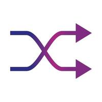 arrow shuffle refresh gradient style icon vector