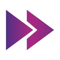 double right arrows direction forward digital button gradient style icon vector
