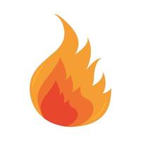 fuego llama ardiente resplandor caliente icono de diseño plano vector