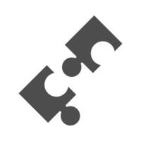 puzzle jigsaw pieces metaphor line style icon vector