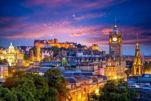 Aerial view from Calton hill, Edinburgh, UK photo