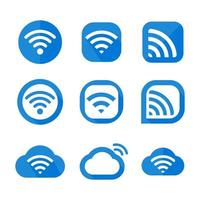 WIFI icon Wireless symbol vector for internet connection from router broadcasting