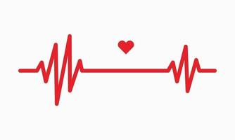 Heartbeat line illustration Pulse trace ECG or EKG Cardio graph symbol for Healthy and Medical Analysis vector illustration