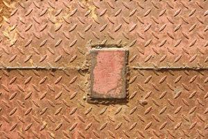 Rusty metal floor texture plate photo