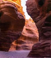 Colorful sandstone cliffs of the Red Canyon Israel