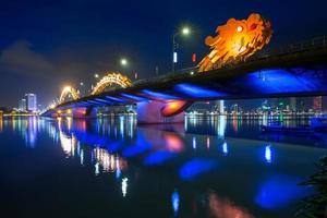 Dragon Bridge over Han river in Da Nang, Vietnam photo