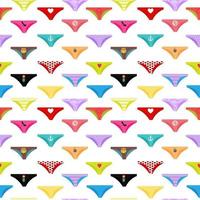 Multicolored Briefs Pants Collection Seamless Pattern Background vector