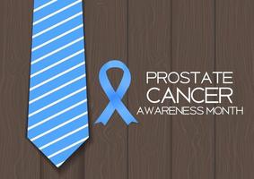 símbolo de la cinta azul del concepto del día mundial de concientización sobre el cáncer de próstata concepto de salud para hombres vector
