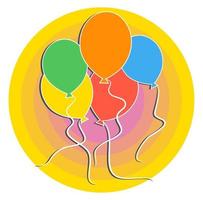 Colourful Party Balloons vector