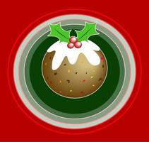 Tasty Christmas Pudding vector