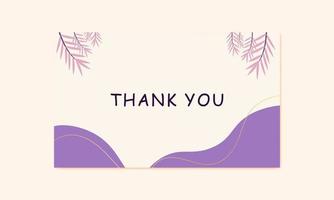 Purple Thankyou Card Template vector