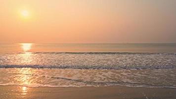 Beautiful sunset on the tropical beach and sea video