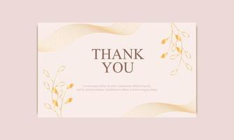 Thanks Card Template Design vector