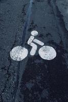 señal de carretera de bicicleta en la calle