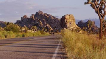 Motorcycle on California highway video