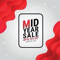 mid year sale banner template vector illustration