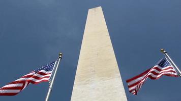 Washington Monument and flags video