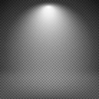 Light effect on transparent background vector