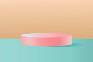 Background vector 3d  scene rendering pastel podium and minimal scene platform stage back