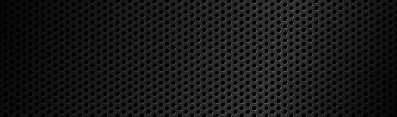 Abstract dark black geometric hexagonal mesh material header Technology banner with blank space for your logo Vector abstract widescreen background