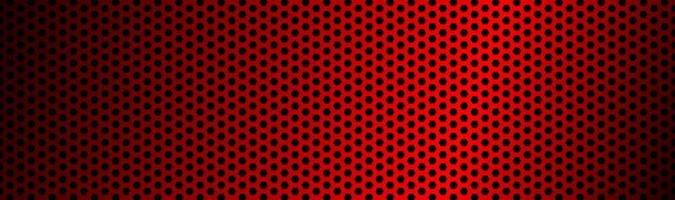 Abstract dark red geometric hexagonal mesh material header Perforated metallic technology banner Vector abstract widescreen background