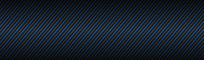 Dark abstract header with blue and gray striped pattern Diagonal lines and strips Vector illustration banner
