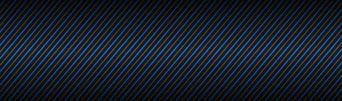 Dark abstract header with blue and gray striped pattern Diagonal lines and strips Vector illustration banner