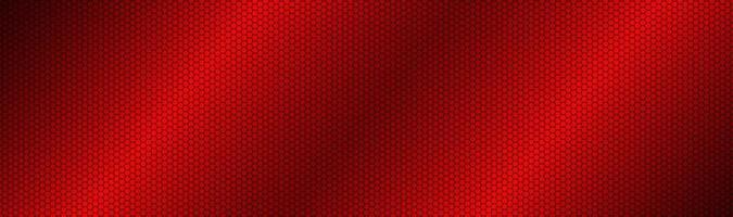 Abstract dark red geometric hexagonal mesh material header Perforated metallic technology banner Vector abstract widescreen background