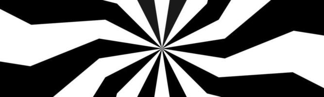 Cabecera espiral en blanco y negro remolino banner radial abstracto ilustración vectorial vector