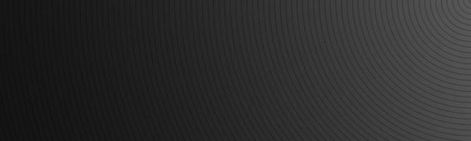 Modern black abstract header The look of stainless steel banner Circular lines on a black background vector