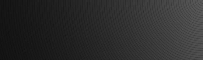 Modern black abstract header The look of stainless steel banner Circular lines on a black background vector