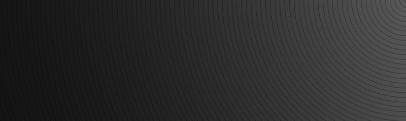 Modern black abstract header The look of stainless steel banner Circular lines on a black background